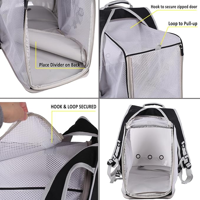 Square Back Extension Pet Backpack Carrier - Image 4