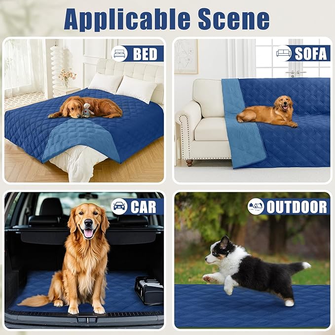 Smiry Waterproof Dog Bed Cover Blanket 82x120, Soft Reversible Pet Blanket - Image 5