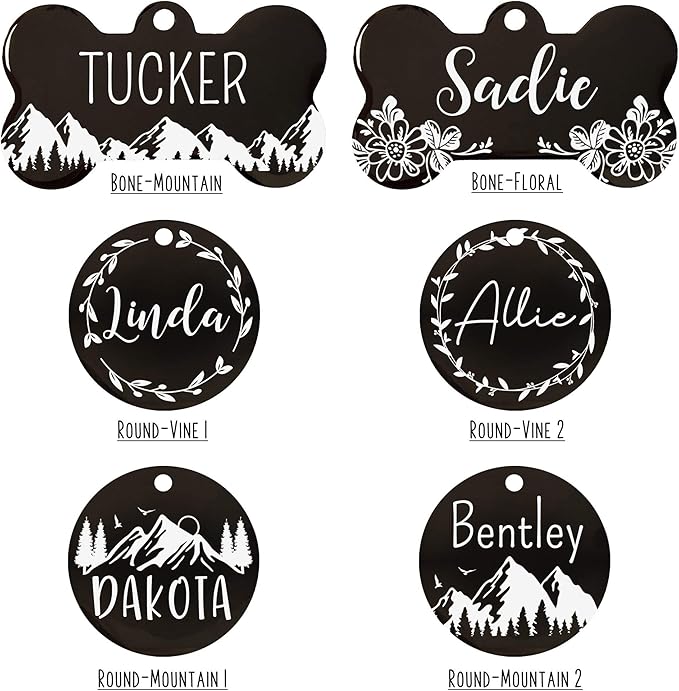 UltraJoys Stainless Steel Pet ID Tag Dog Name Tags Personalized Front and Back - Image 4