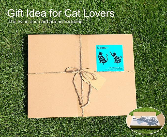 Metal Cat Garden Decor for Outside, Rust Proof Steel Kitten Decor for Kitty - Image 4