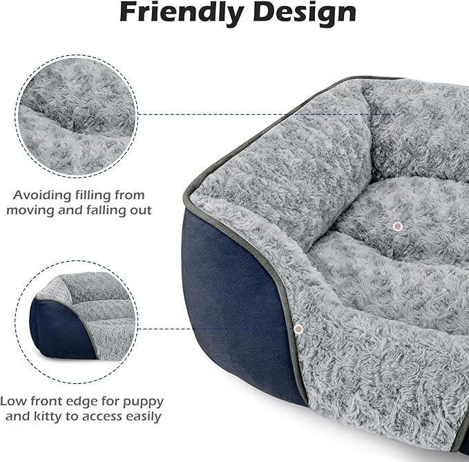 INVENHO Medium Dog Bed Rectangle Washable Orthopedic Soft Calming Sleeping - Image 5