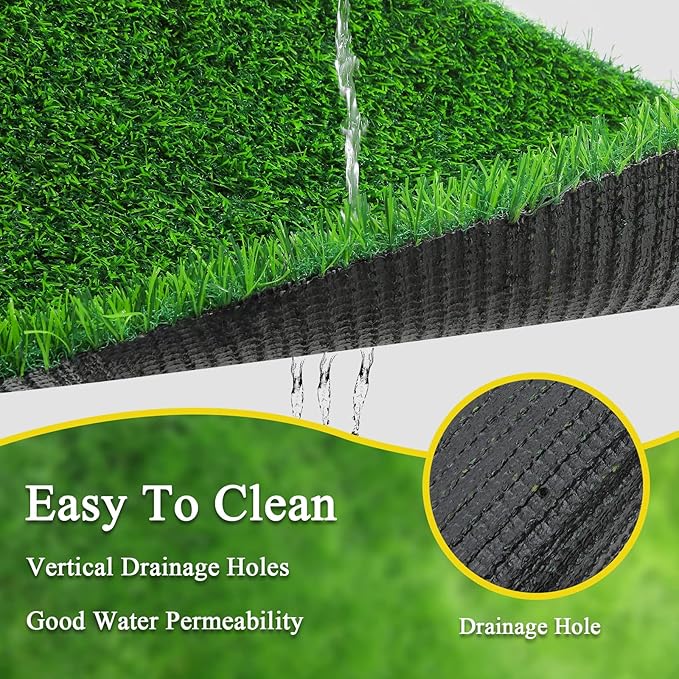 Bsmathom Artificial Grass Rug Indoor Outdoor Rug, Dog Grass Mat - Image 2