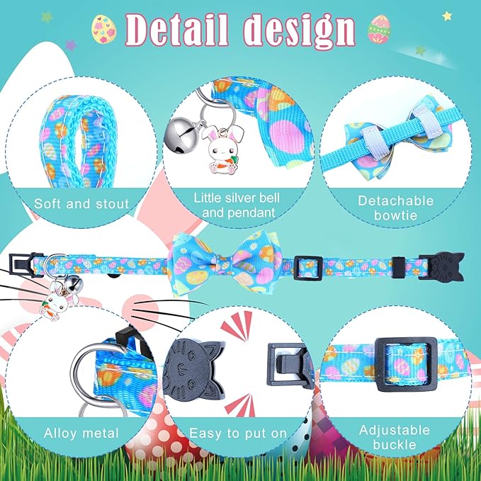 Kacctyen 18 Pcs St. Patrick's Day Cat Collars Bulk Holiday Cat Collars - Image 9