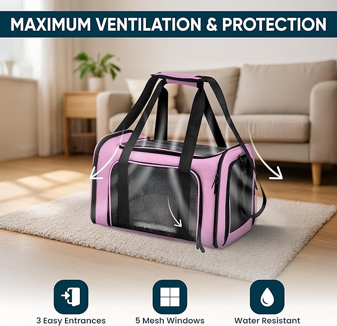 Pet Travel Carrier Bag – Airline Approved Soft-Sided Dog & Cat Carrier - Image 4