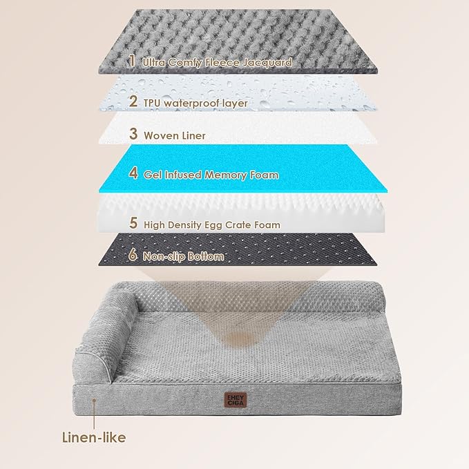 EHEYCIGA XL Dog Bed Memory Foam - Image 5