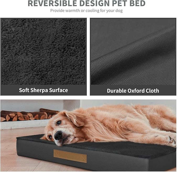 Orthopedic Dog Bed for Large Dogs, Plush Washable Pet Bed for Large Size Dogs - Image 5