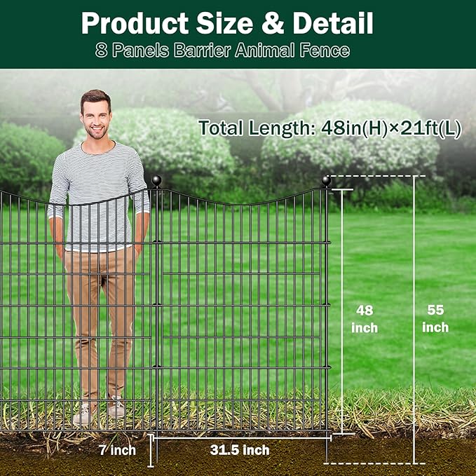 8 Panels Decorative Garden Fence - Image 2