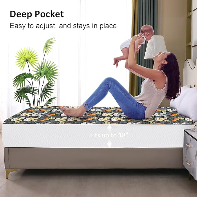 Waterproof Mattress Protector King, Fitted Sheet Style Breathable Mattress Cover - Image 4