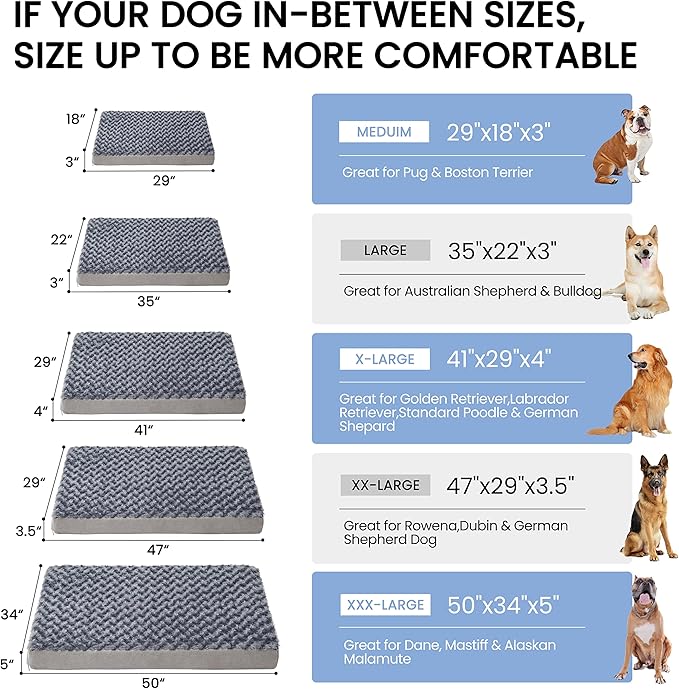 Orthopedic Memory Foam Bed for Large Dogs, Waterproof Cooling Pet Mats for Crate - Image 6