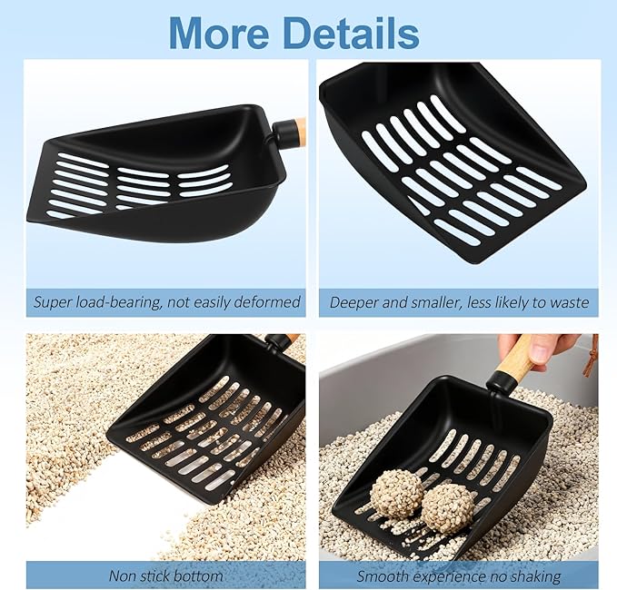 Cat Litter Scoop, Metal Litter Scoop, Heavy Duty Metal Cat Scooper - Image 5