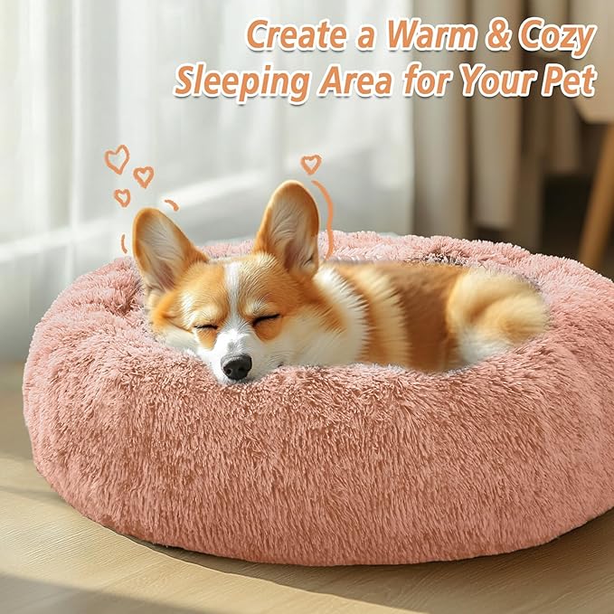JOLLYVOGUE Calming Dog Bed Large Size Dog, Anti-Anxiety Donut Large Pet Bed - Image 4