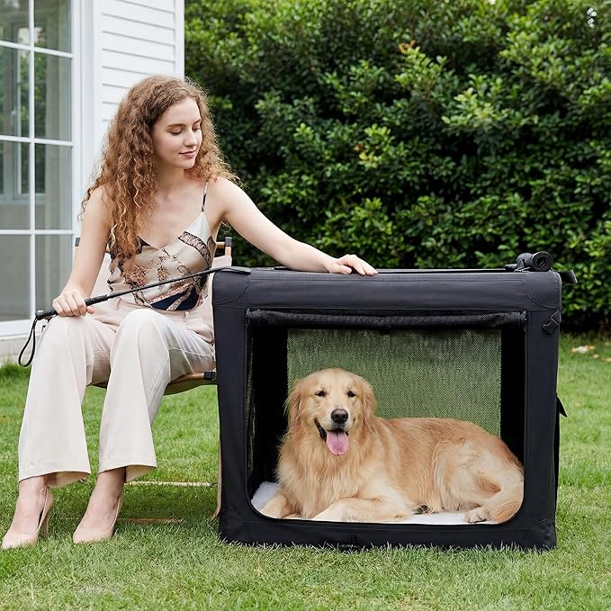 Dog Travel Crate 36 Inch, Portable Soft-Sided Travel Carriers - Image 6