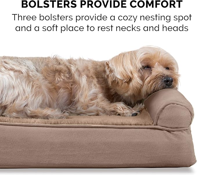 Furhaven Orthopedic Dog Bed for Large Dogs w/ Removable Bolsters & Washable - Image 11