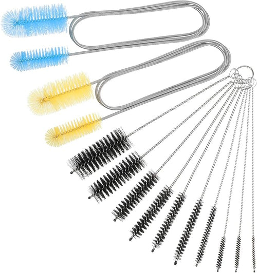 12 Pieces Tube Cleaning Brush Aquarium Filter Nylon Tube Brush Set Flexible by Patelai