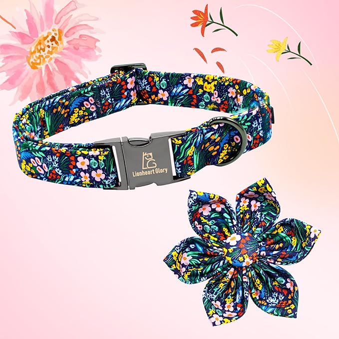 Lionheart Glory Floral Dog Bow Collar - Image 3