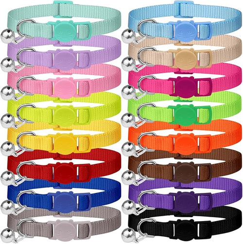 16 PCS Breakaway Cat Collars, Kitten Collar by Unknown