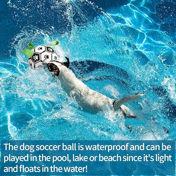QDAN Dog Soccer Balls Toy with Bell Inside, Outdoor Interactive Toys - Image 8