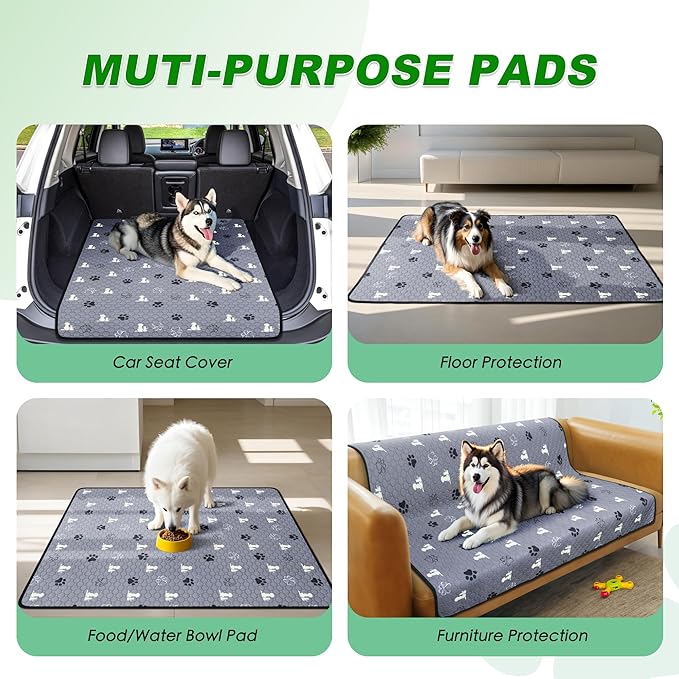 Washable Pee Pads for Dogs Mat, 2 Pack Absorbent Reusable Training Dog Pads Pet - Image 5