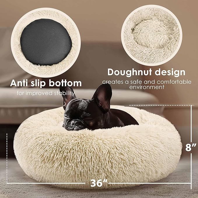 Extra Large Dog Beds, 36 Inch Human Dog Anxiety Relief Comfort Bed, - Image 3