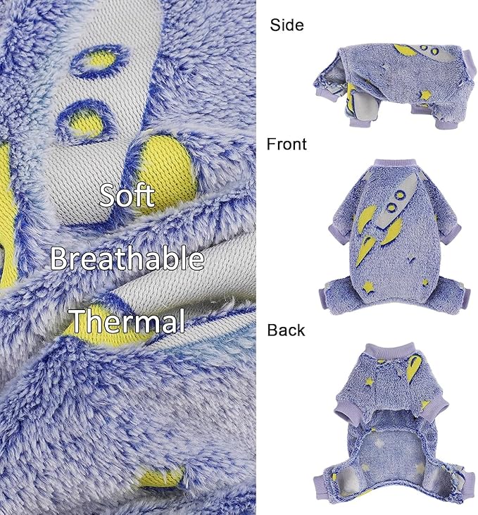 Dog Sweaters Small Girl Warm Fleece Pajamas, Cute Extra Small Dog Clothes - Image 6