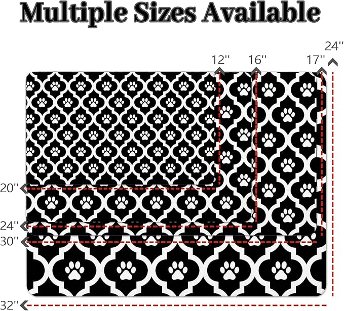 Dog Food Mat 24X32 Inch Pet Feeding Absorbent Mats - Image 4
