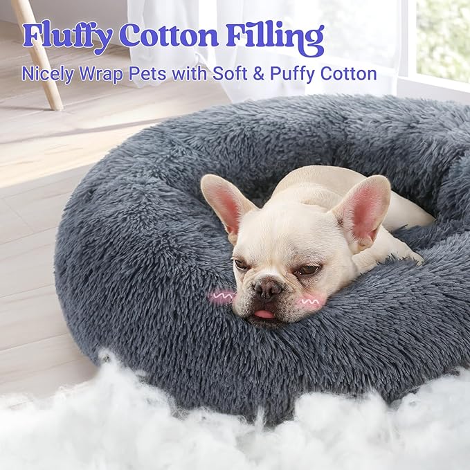 rabbitgoo Calming Dog Bed for Small Medium, 27 inches Pet Bed Machine Washable - Image 3