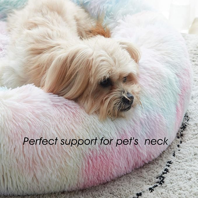 WESTERN HOME WH Calming Dog & Cat Donut Cuddler, Anti-Anxiety Warming Cozy Soft - Image 3