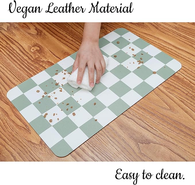 Ralxion Checkered Dog Feeding Mat, Absorbent Mats - Image 6