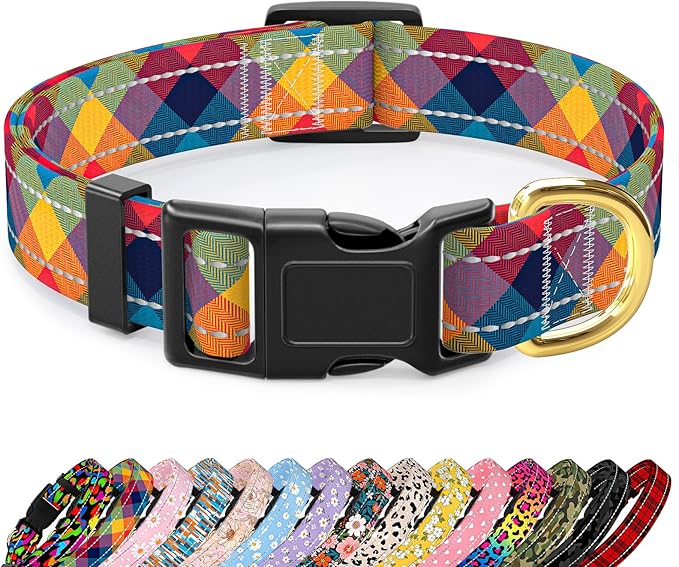 Reflective Dog Collar for Extra Small Dogs, Cute Boho Adjustable Heavy-Duty by TMOODEL