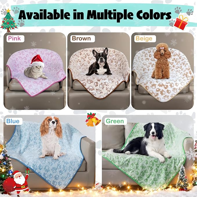 Stuffed Premium Green Soft Dog Blanket, - Image 5