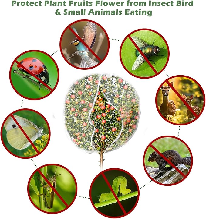 8 x 8ft Large Fruits Tree Netting, Garden Mesh Insect Tree Cover - Image 3