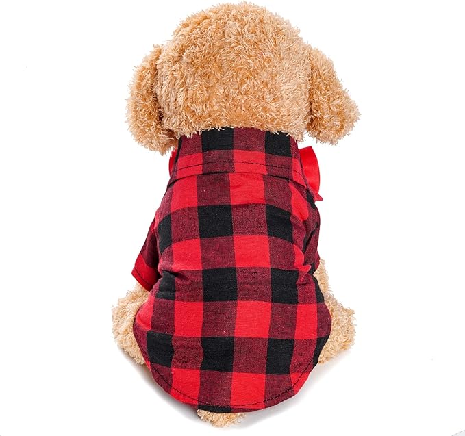 Tongcloud 3 Pack Plaid Puppy Cat Shirt - Image 6