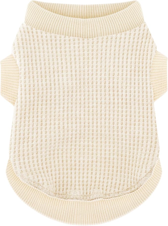 Premium Pet Clothes: Beige Tank Top Dog Shirts by Paiaite