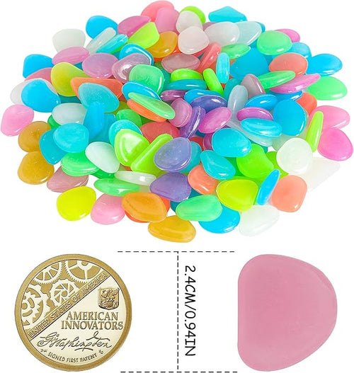 150 PCS Luminous Stones – Mixed Color Glow Rocks Decorations DIY Decorative - Image 2