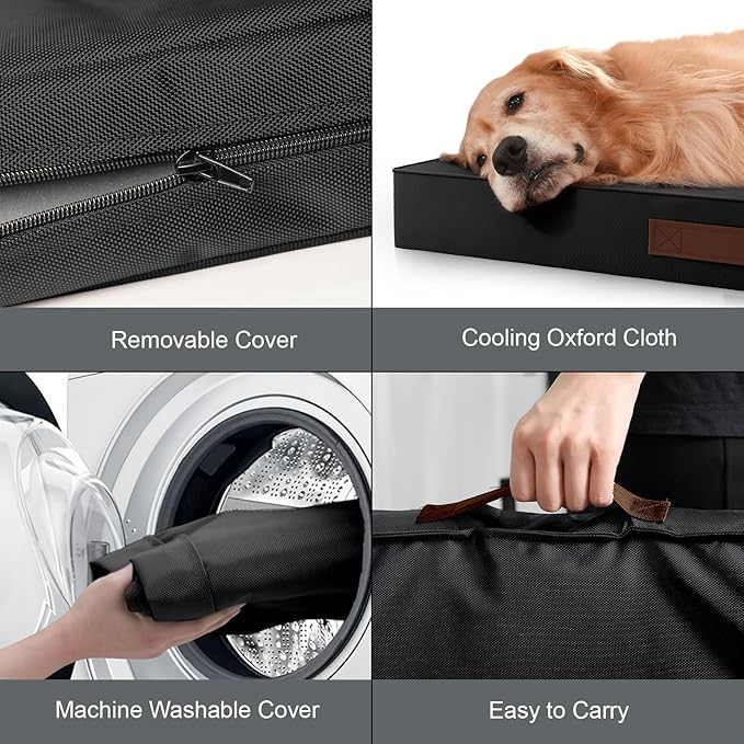 Outdoor Orthopedic Dog Bed for Extra Large Dogs, XL Waterproof Flat Pet Bed - Image 6