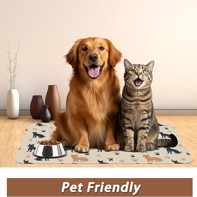 Cute Cat Paw Prints Dog Food Mat - Image 6