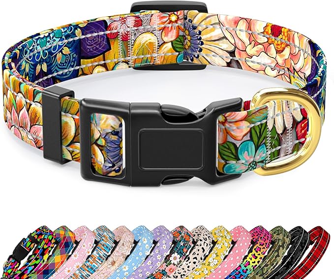Reflective Dog Collar for Extra Small Dogs, Cute Boho Adjustable Heavy-Duty by TMOODEL
