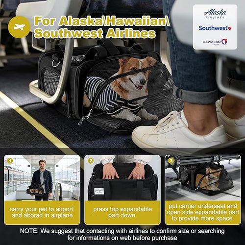 17x11x9.5 Alaska Hawaiian Southwest Airline Approved top and 1 Side Expandable - Image 2