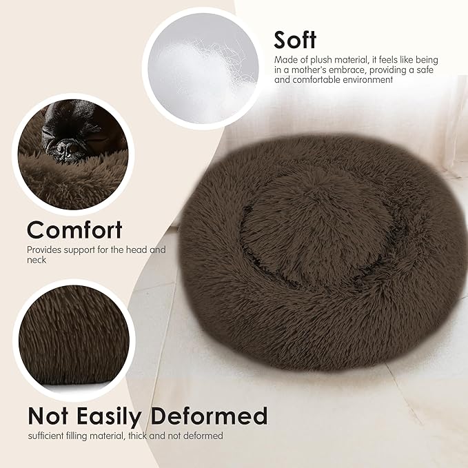 Extra Large Dog Beds, 36 Inch Human Dog Anxiety Relief Comfort Bed, - Image 4