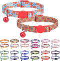 Breakaway Cat Collars for Girl Boy Cats, Fall Winter All Weather Cat Collar by DILLYBUD