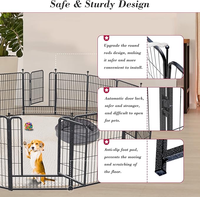 Dog Playpen 32 inch 36 Panels Indoor Outdoor Dog Pen - Image 4