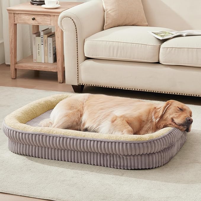 Orthopedic Dog Bed for Large Dogs Breeds, High Density Egg Crate Foam Dog Sofa by DEBANGHOME