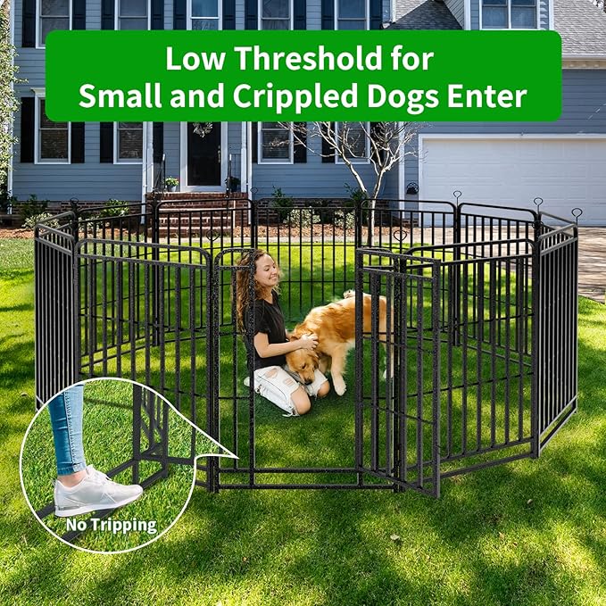 Heavy Duty Dog Playpen: 12 Steel Panels 47" Height, Square Steel Pipe - Image 3