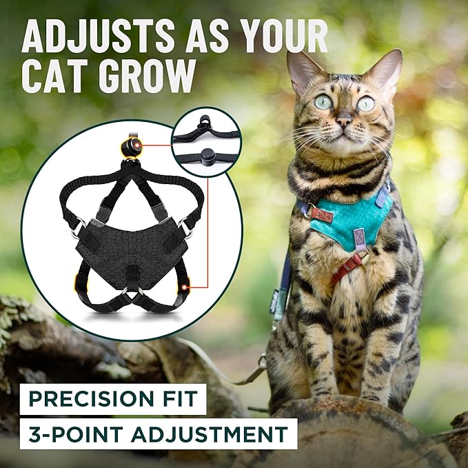 Houdini™ Escape Proof Cat Harness and Leash Set by OutdoorBengal – Black - Image 6