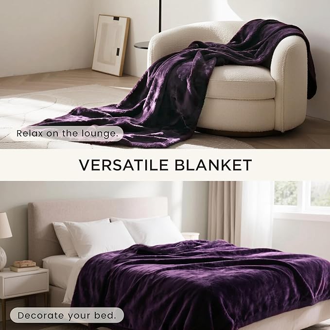 gogobunny Waterproof Bed Blanket, Reversible Sherpa Fleece Throw Blanket - Image 3