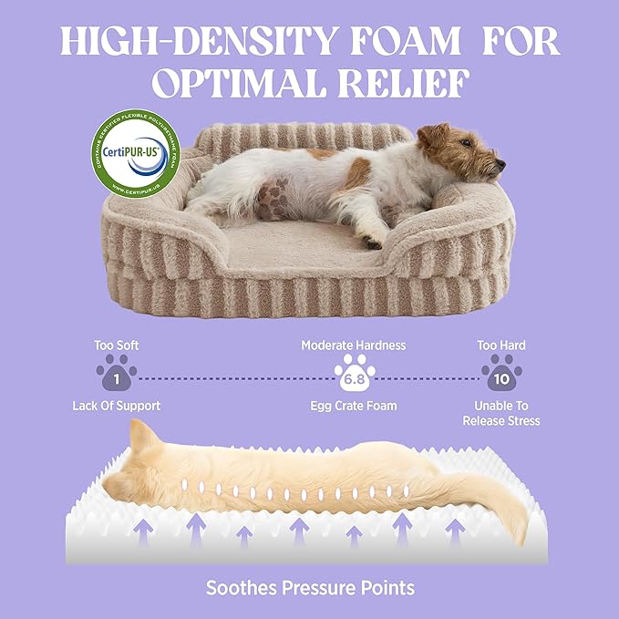 LE SURE Cute L-Plus Dog Beds, Orthopedic Waterproof Large Pet Bed - Image 3