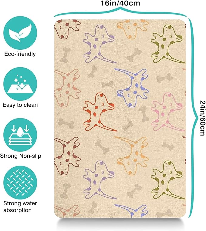 Pet Feeding Mat for Floors Waterproof Dog Mat for Food and Water Absorbent - Image 4