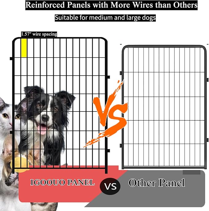 Dog Playpen Outdoor for Medium/Large Dogs 36'' High, 4 Add-on Heavy Duty Dog - Image 4