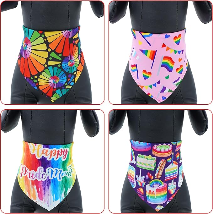 30 Pack Pride Dog Bandanas Bulk - Image 4