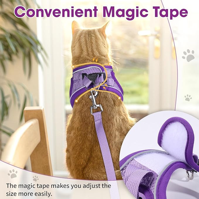 Cat Harness and Leash Set for Walking Escape Proof, Adjustable Kitten Harness - Image 7